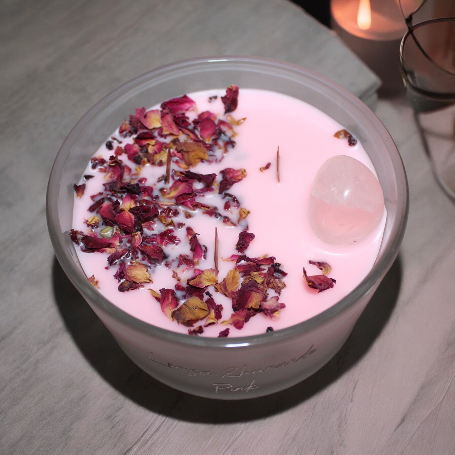 Pink (Rose) Bowl Candle 50cl