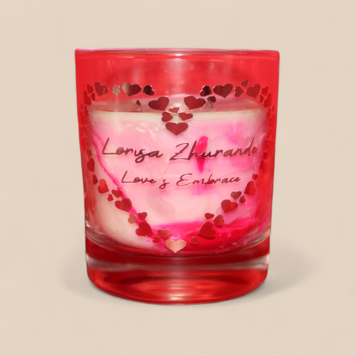 Love's Embrace (Rose & Vanilla) Marble Soy Wax Candle 30cl